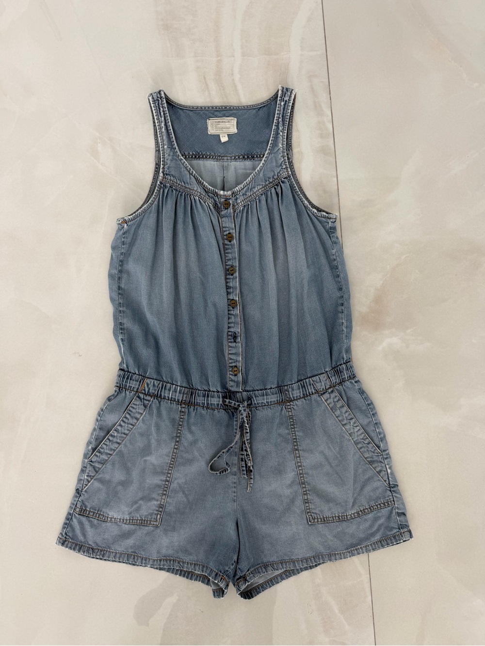 Current/Elliott The Ruby Romper Stockyard Denim Size 2/Medium